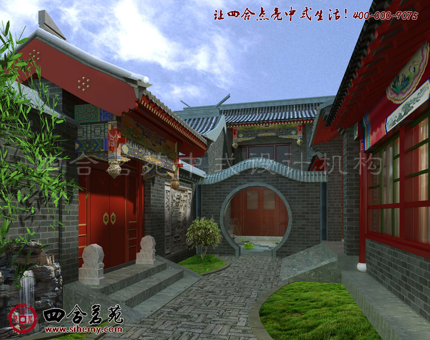 錯落有致的分布營造古典和諧庭院 新鄉村四合院設計圖賞