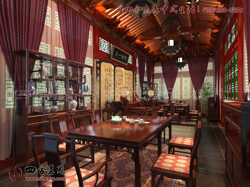 古典與文蘊(yùn)在其中流轉(zhuǎn)體現(xiàn)出非凡品味 四合院休閑會所