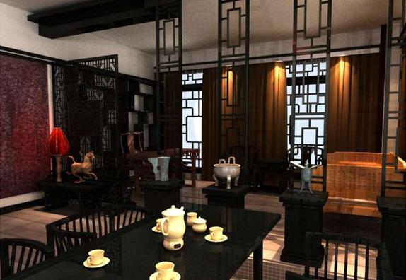 中式茶室圖片 古典風格茶樓包間裝修效果圖